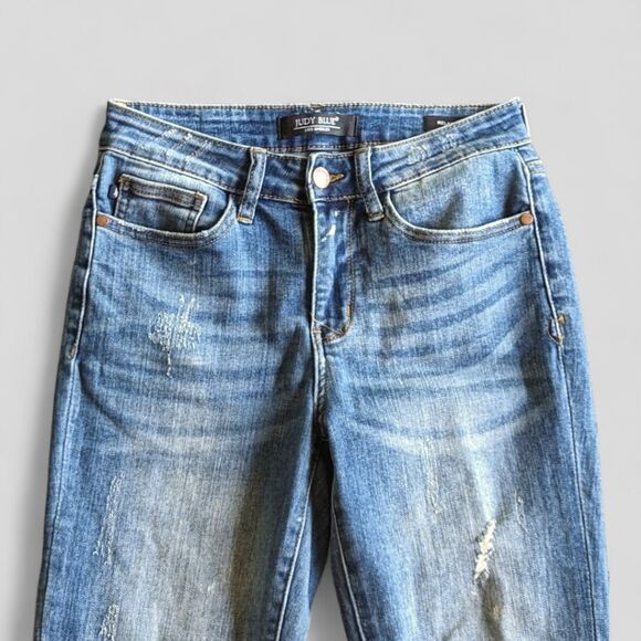 Judy Blue Mid-Rise Stretch Distressed‎ Jeans Sz 27 JB8271 | Everyday Denim - Picture 5 of 11